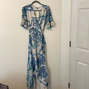 Floral Maxi Wrap Dress